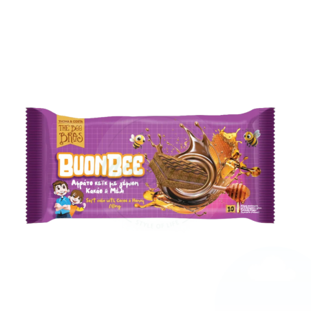 BUONBEE FLUFFY CAKE WITH COCOA & HONEY "The Bee Bros" - 25 gr. - Stayia Bio Farm
